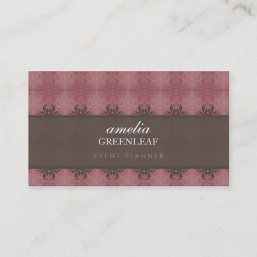 Customizable BUSINESS CARD :: stylish patterned 13