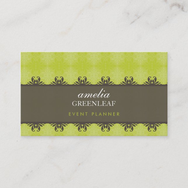 BUSINESS CARD :: stylish patterned 7 (Front)