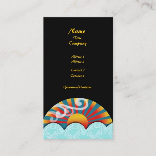 Business Card, Sun Rises