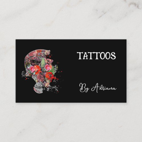 Business Card Tattoo skull