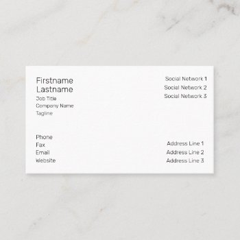 Business Card Template by zazzle_templates at Zazzle
