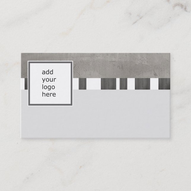 business card template add your own logo in gray (Front)