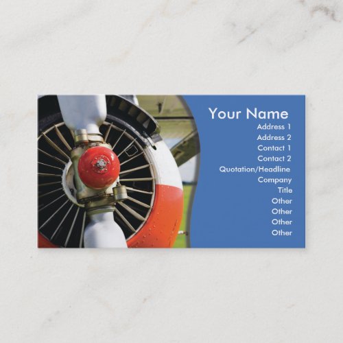 business card template aviation