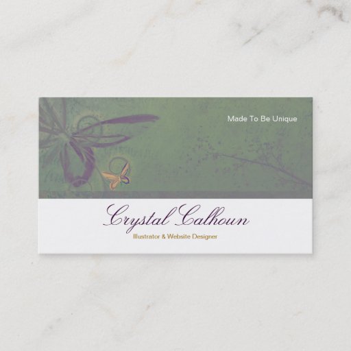Customizable Business Card Template - Beautiful Butterfly
