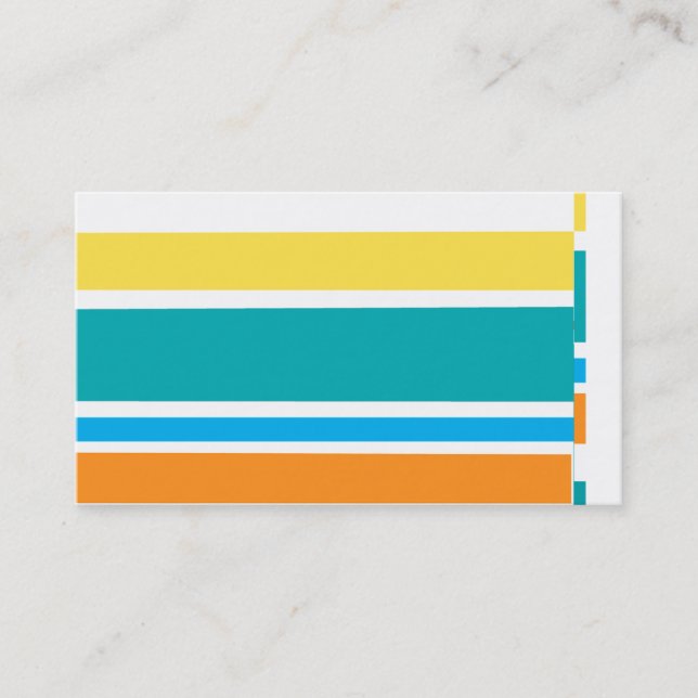 business card template bold colorful stripes (Front)