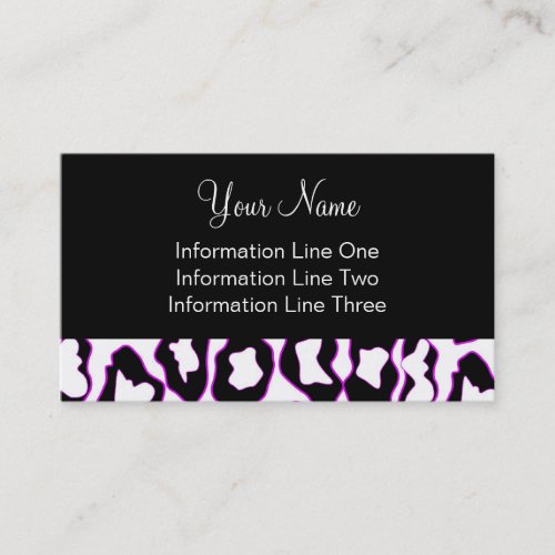 Business Card Template **Bold Leopard Print