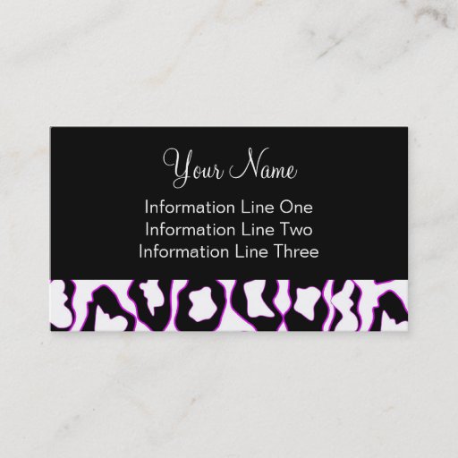 Customizable Business Card Template **Bold Leopard Print