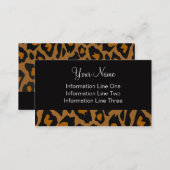 Business Card Template **Bold Leopard Print (Front/Back)