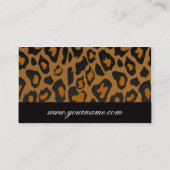 Business Card Template **Bold Leopard Print (Back)