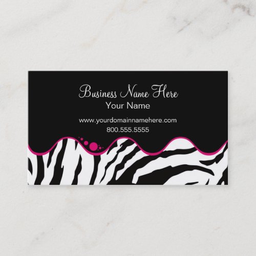Business Card Template **Bold Zebra