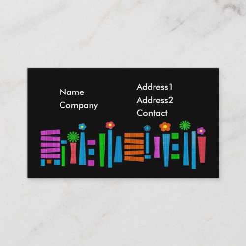 Business card Template - brightly colored design