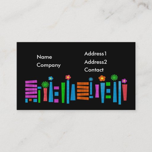 Customizable Business card Template - brightly colored design