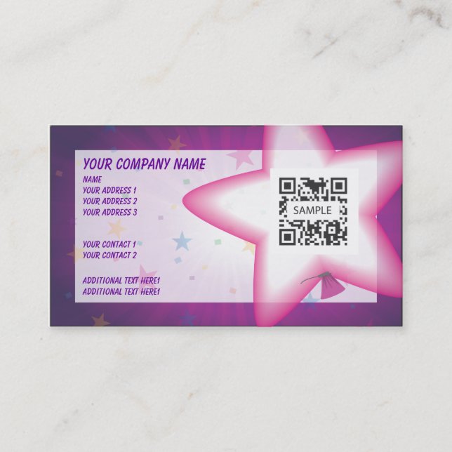 Business Card Template Celebration (Front)