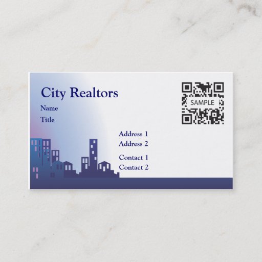 Customizable Business Card Template City Realtors