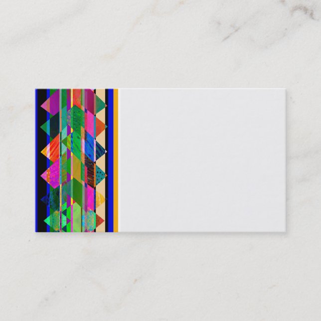 business card template colorful pattern abstract (Front)