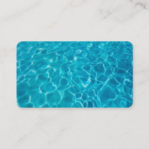 business card template cool blue water photo art