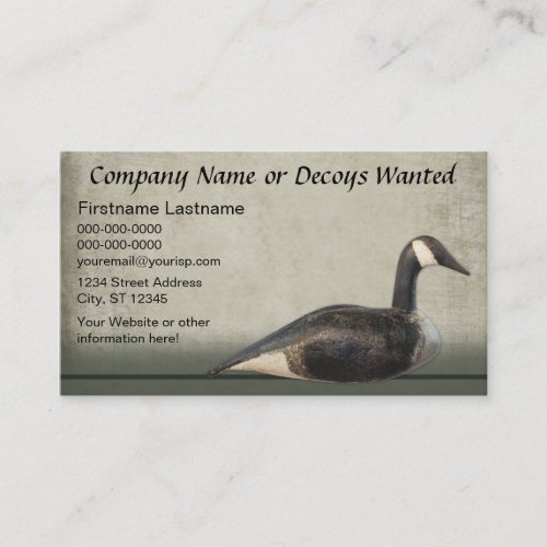 Business Card Template Decoy Business