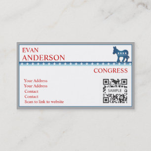Business Card Template Democratic Donkey