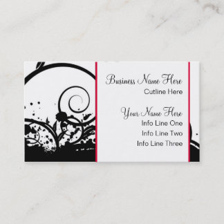 Business Card Template **Dramatic Black Swirls