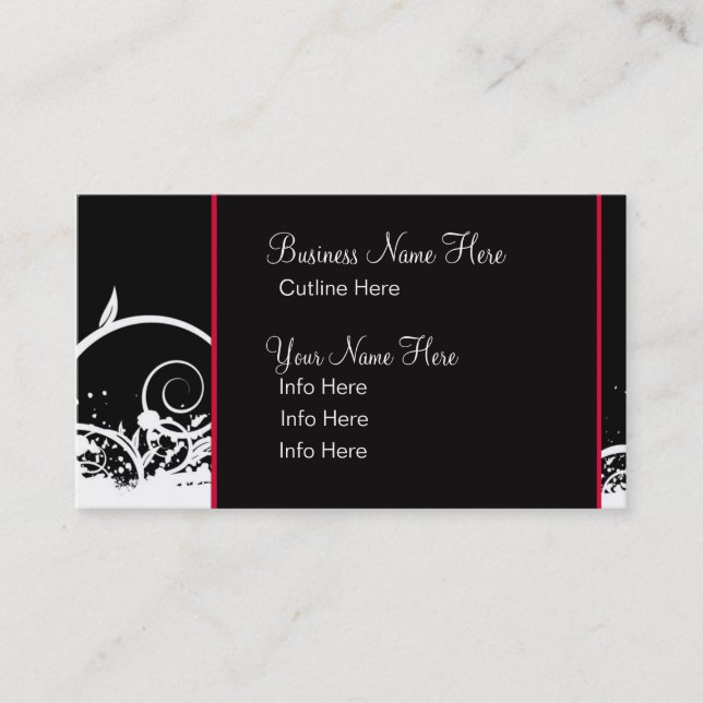 Business Card Template **Dramatic Swirls (Front)