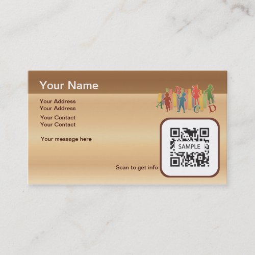 Business Card Template Elementary Education