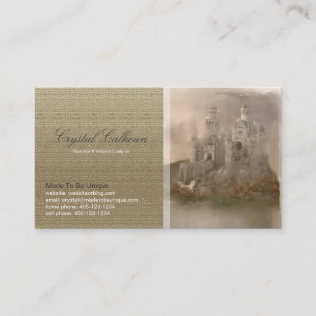 Business Card Template - Fantasy Castle (Front)