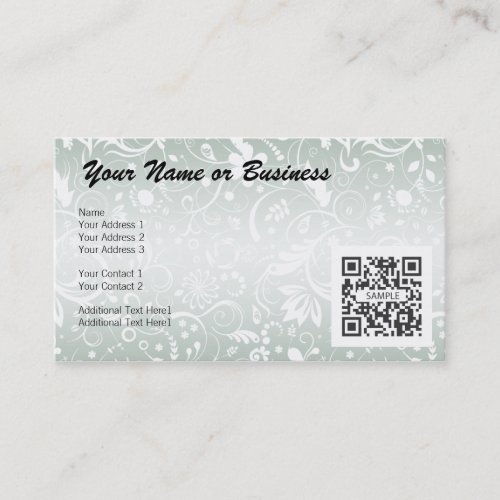 Business Card Template Floral Generic