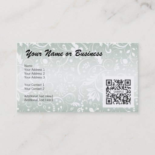 Customizable Business Card Template Floral Generic