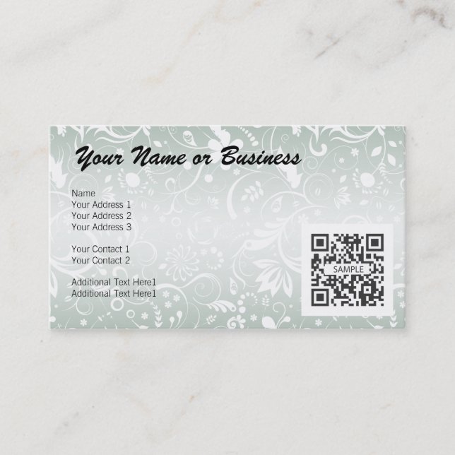 Business Card Template Floral Generic (Front)