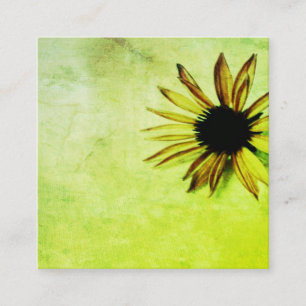 business card template flower spring green