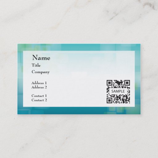 Customizable Business Card Template Generic Blue Green