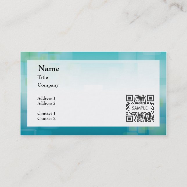 Business Card Template Generic Blue Green (Front)
