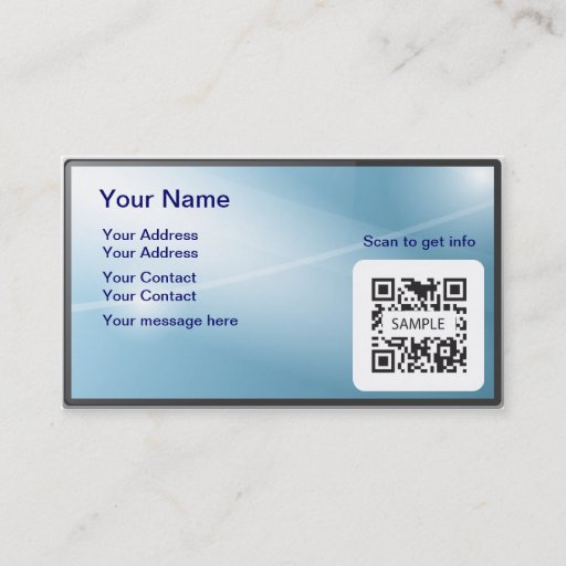 Customizable Business Card Template Generic Blue Light