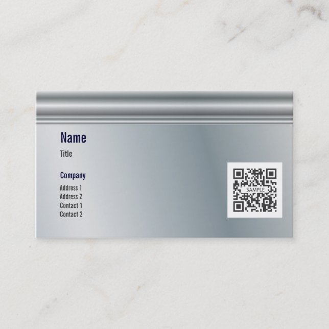 Business Card Template Generic Metal (Front)