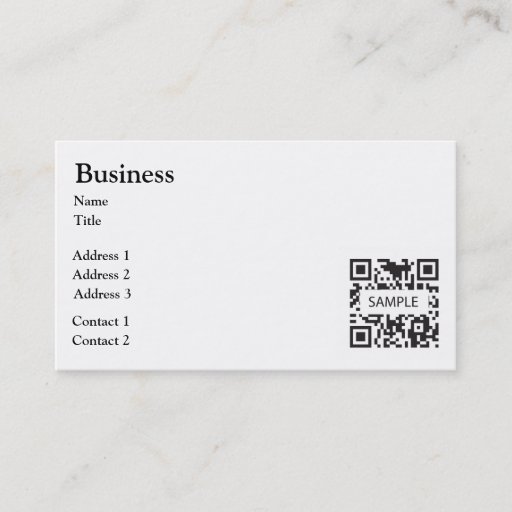 Customizable Business Card Template Generic White