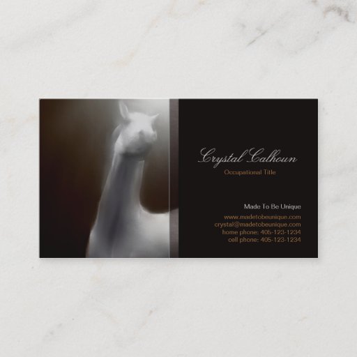 Customizable Business Card Template - Horse Painting Dark