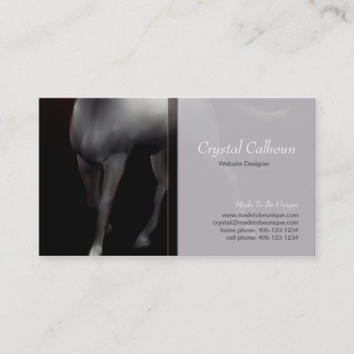 Customizable Business Card Template - Horse Painting Dark