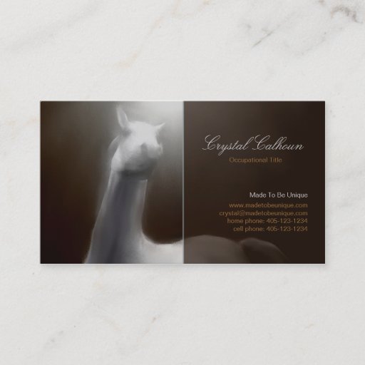 Customizable Business Card Template - Horse Painting Dark