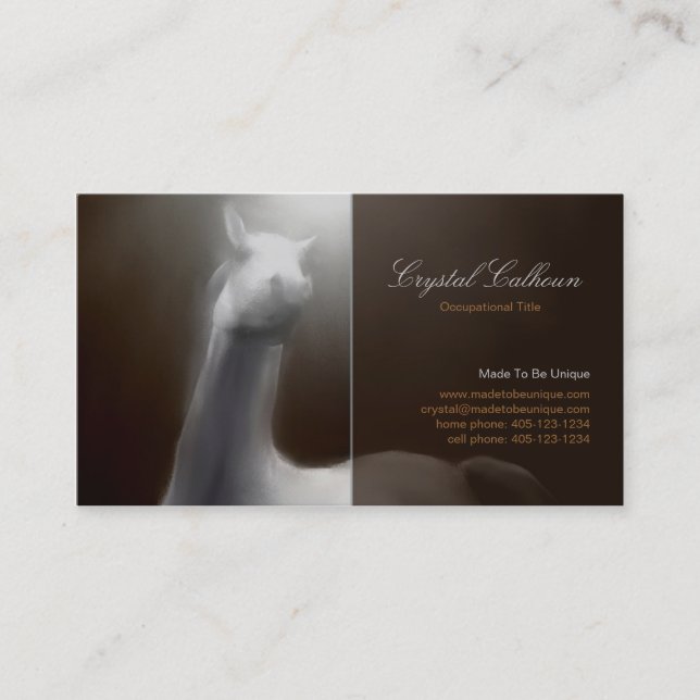 Business Card Template - Horse Painting Dark (Front)