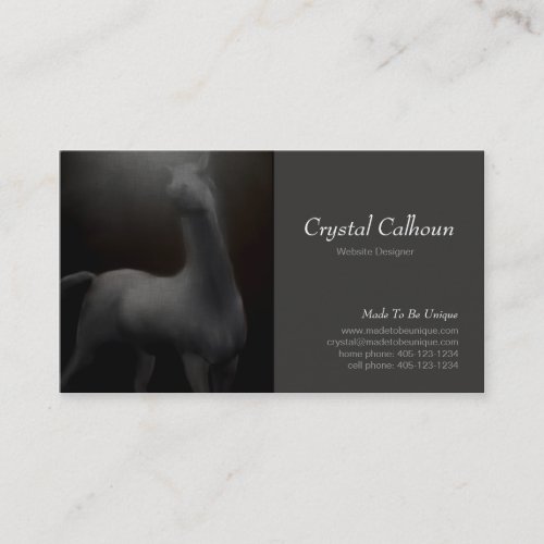 Business Card Template - Horse Painting Dark