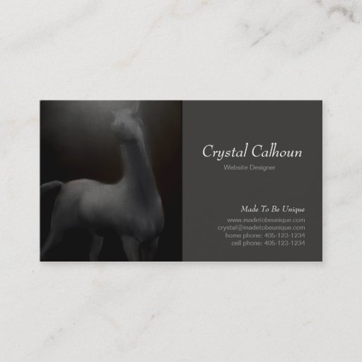 Customizable Business Card Template - Horse Painting Dark
