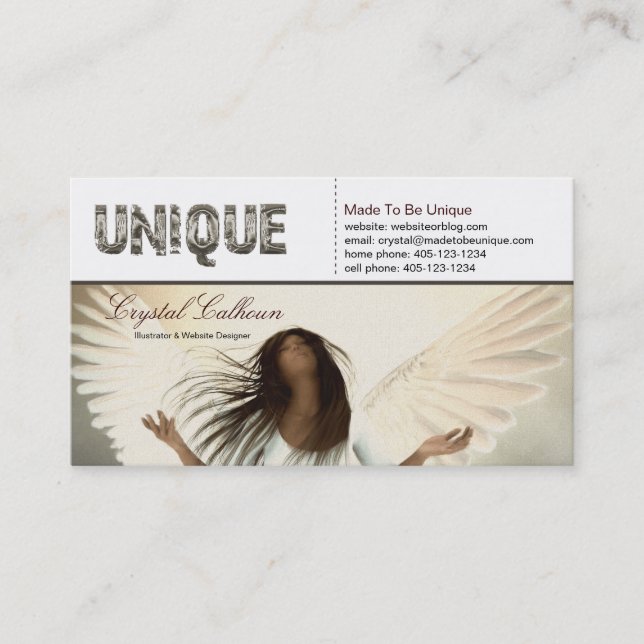 Business Card Template - if I were an angel (Front)