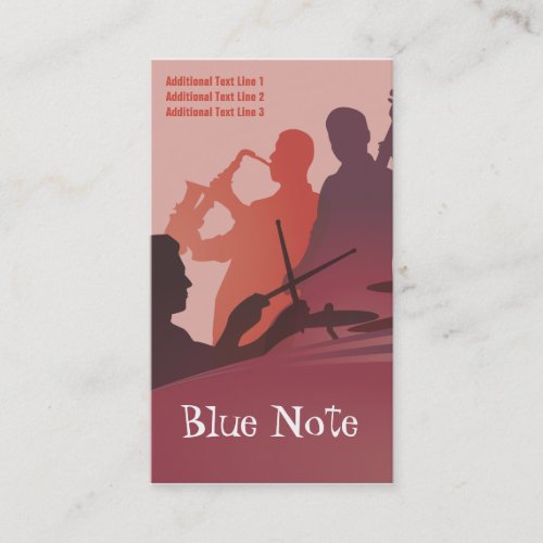 Business Card Template Jazz Band
