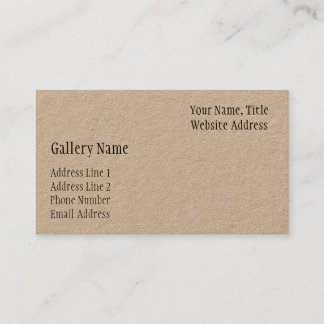 Business Card Template (Kraft Finish)