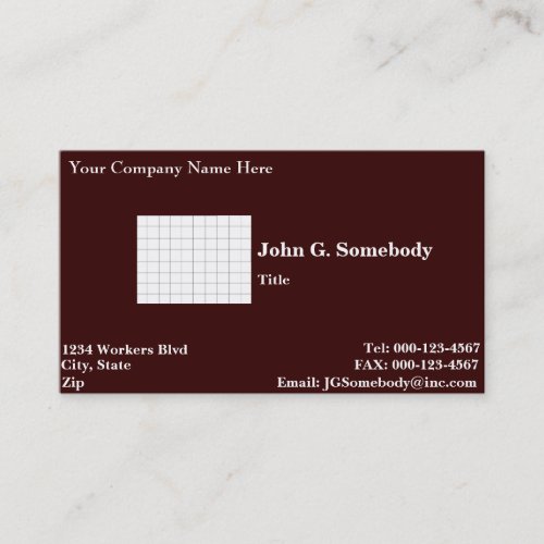 business card template maroon