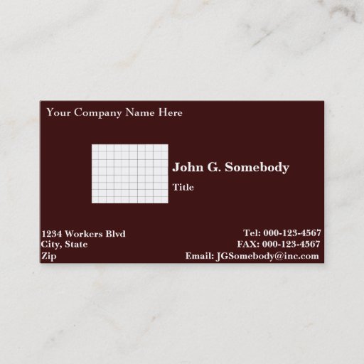 Customizable business card template maroon