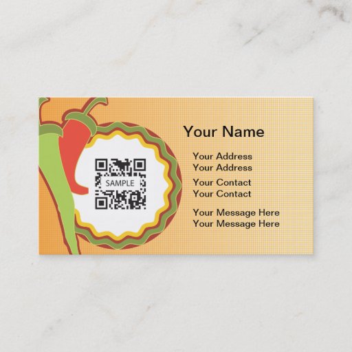 Customizable Business Card Template Mexican Restaurant