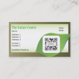 Business Card Template Nature Center