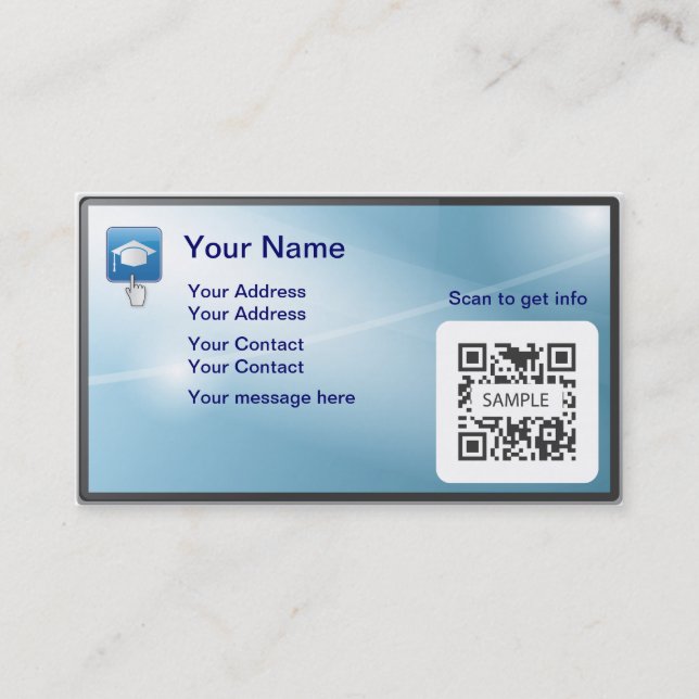 Business Card Template Online Degree (Front)