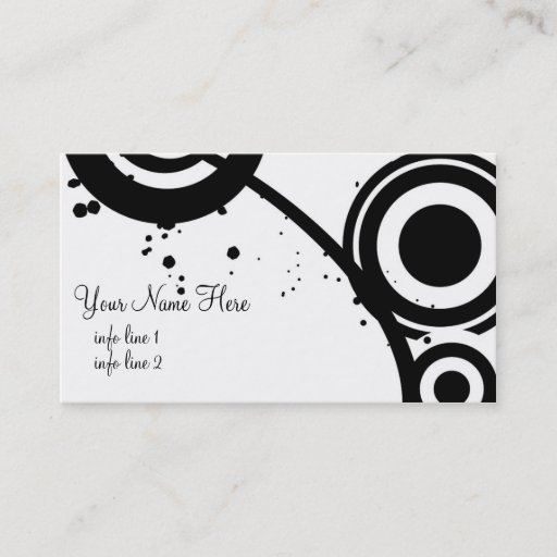 Customizable Business Card Template **Organic Circles